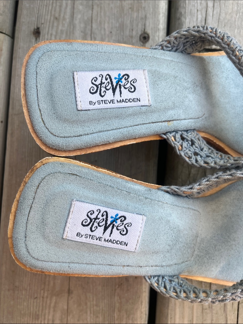 Stevis by Steve Madden Light Blue Braided Thong Sandals - Picture 2 of 6